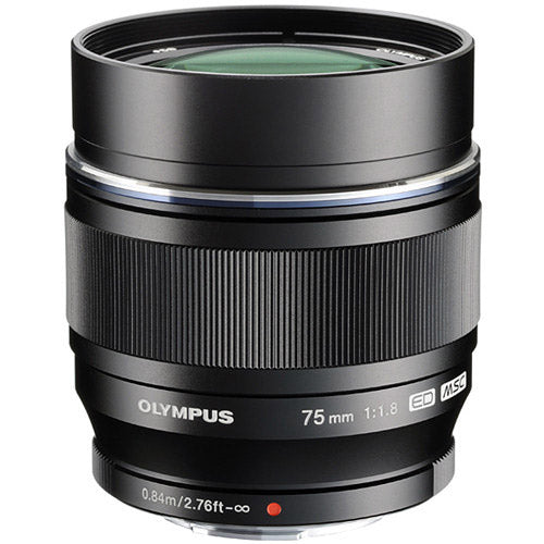 Olympus M.Zuiko 75mm f/1.8 ED Black Micro 4/3 Lens